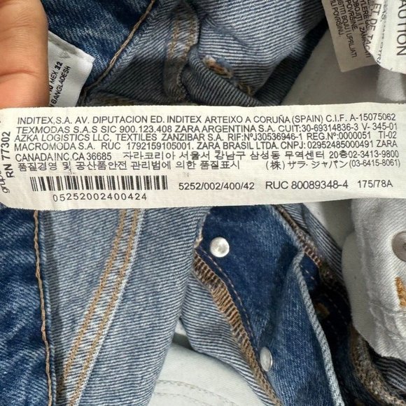 Zara Womens Denim Blue Jean Shorts Cut Off Frayed US 10 EU 42 Festival Summer - Picture 5 of 7